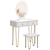 Oakleigh Home Frances LED Dressing Table &amp; Stool Set
