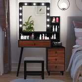 Oakleigh Home Claire LED Dressing Table &amp; Stool Set