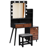 Oakleigh Home Claire LED Dressing Table &amp; Stool Set