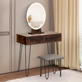 Oakleigh Home Frances LED Dressing Table &amp; Stool Set