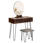 Oakleigh Home Frances LED Dressing Table &amp; Stool Set
