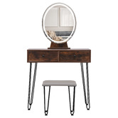 Oakleigh Home Frances LED Dressing Table &amp; Stool Set
