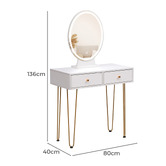 Oakleigh Home Frances LED Dressing Table &amp; Stool Set