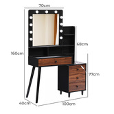 Oakleigh Home Claire LED Dressing Table &amp; Stool Set