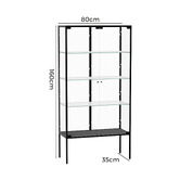 Oakleigh Home Luca 4 Shelf Glass Display Cabinet