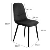 Oakleigh Home Caleb Eames Replica Velvet Dining Chairs