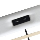 Oakleigh Home Raleigh Faux Leather Bed with LED &amp; Charging Station