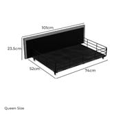Oakleigh Home Palmera Upholstered Bed with LED &amp; Charging Station