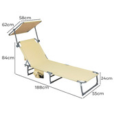 Oakleigh Home Phoebe Sun Lounge with Canopy