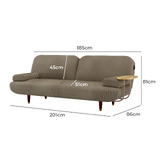 Oakleigh Home Brandon 3 Seater King Single Sofa Bed