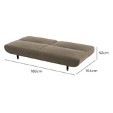 Oakleigh Home Brandon 3 Seater King Single Sofa Bed