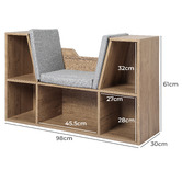 Oakleigh Home Kids&#039; Rusticus Bookcase with Reading Nook
