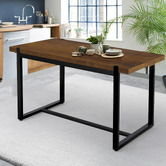 Oakleigh Home 140cm  Stamp Pine Wood &amp; Metal Dining Table