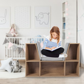 Oakleigh Home Kids&#039; Rusticus Bookcase with Reading Nook