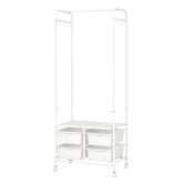 Oakleigh Home White Drevan Clothing Rack with Storage