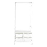 Oakleigh Home White Drevan Clothing Rack with Storage