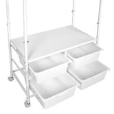Oakleigh Home White Drevan Clothing Rack with Storage