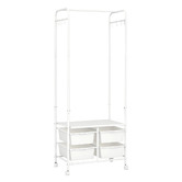 Oakleigh Home White Drevan Clothing Rack with Storage