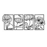 Oakleigh Home 4 Piece Wynric Lotus Flower Wall Accent Set