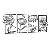 Oakleigh Home 4 Piece Wynric Lotus Flower Wall Accent Set