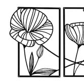 Oakleigh Home 4 Piece Wynric Lotus Flower Wall Accent Set