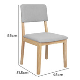 Oakleigh Home Arvion Rubberwood Dining Chairs