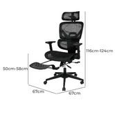 Oakleigh Home Vector High-Back Ergonomic Office Chair with Footrest