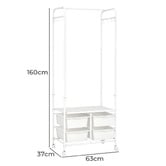 Oakleigh Home White Drevan Clothing Rack with Storage