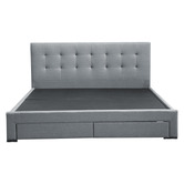 Oakleigh Home Grey Edan Bed Frame with Storage Drawers