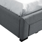 Oakleigh Home Grey Edan Bed Frame with Storage Drawers