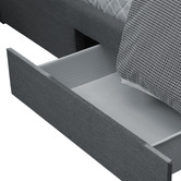 Oakleigh Home Grey Edan Bed Frame with Storage Drawers