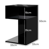 Oakleigh Home Darcy S-Shaped Bedside Table