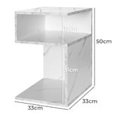 Oakleigh Home Darcy S-Shaped Bedside Table