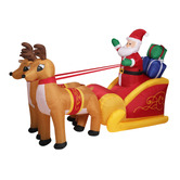Oakleigh Home Santa &amp; Deer LED Inflatable Christmas Decoration