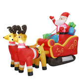 Oakleigh Home Sleigh &amp; Reindeer LED Inflatable Christmas Decoration
