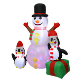 Oakleigh Home Snowman &amp; Penguin LED Inflatable Christmas Decoration