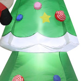 Oakleigh Home Christmas Tree with Dog Santa LED Inflatable Decoration
