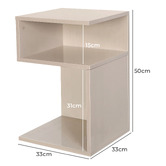 Oakleigh Home Darcy S-Shaped Bedside Table