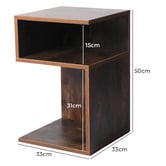 Oakleigh Home Darcy S-Shaped Bedside Table