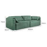 Oakleigh Home Lerdal 3 Seater Faux Leather Sofa