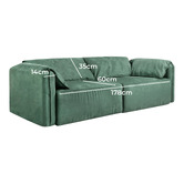 Oakleigh Home Lerdal 3 Seater Faux Leather Sofa