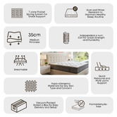 Oakleigh Home 35cm Medium Callista Euro Top Pocket Spring Mattress