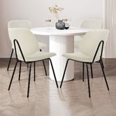 Oakleigh Home Ivory Bianca Corduroy Dining Chairs