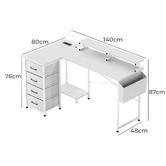 Oakleigh Home Aurora L-Shape LED Gaming Desk
