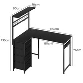 Oakleigh Home Nelson L-Shape LED Gaming Desk