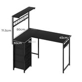 Oakleigh Home Nelson L-Shape LED Gaming Desk