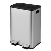 Oakleigh Home Zora 60L Stainless Steel Dual Bucket Rubbish Bin