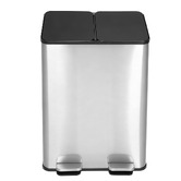 Oakleigh Home Zora 60L Stainless Steel Dual Bucket Rubbish Bin