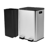 Oakleigh Home Zora 60L Stainless Steel Dual Bucket Rubbish Bin
