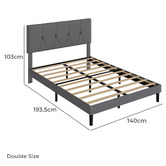Oakleigh Home Zeno Linen Bed Frame